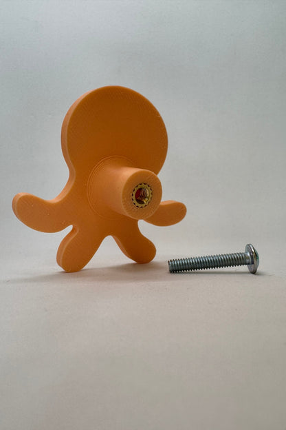 Turuncu Ahtapot Dolap Kulpu-Çocuk Odası, Mutfak ve Banyo İçin Modern ve Dayanıklı Mobilya Kulp