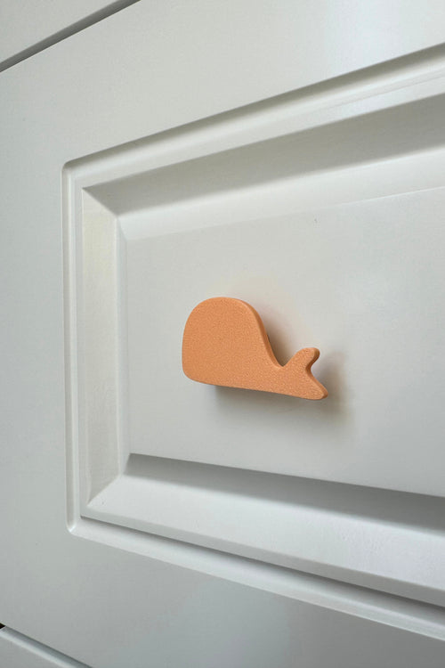 Turuncu Balina Dolap Kulpu - Çocuk Odası, Mutfak ve Banyo İçin Modern ve Dayanıklı Mobilya Kulp