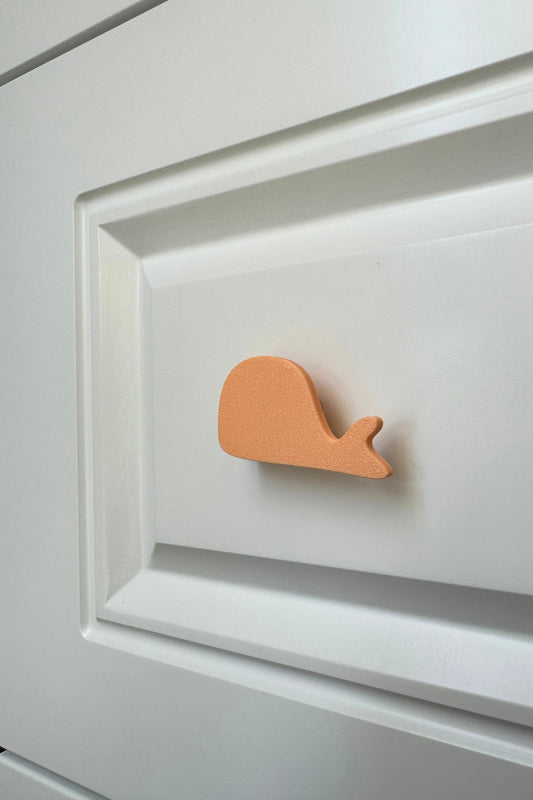 Turuncu Balina Dolap Kulpu - Çocuk Odası, Mutfak ve Banyo İçin Modern ve Dayanıklı Mobilya Kulp