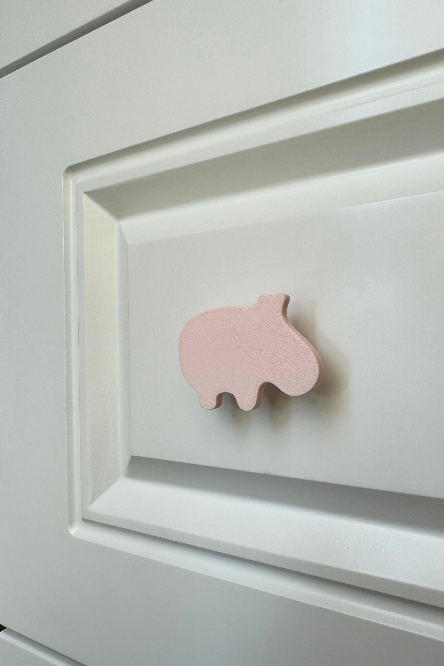 Pembe Hipopotam Dolap Kulpu - Çocuk Odası, Mutfak ve Banyo İçin Modern ve Dayanıklı Mobilya Kulp