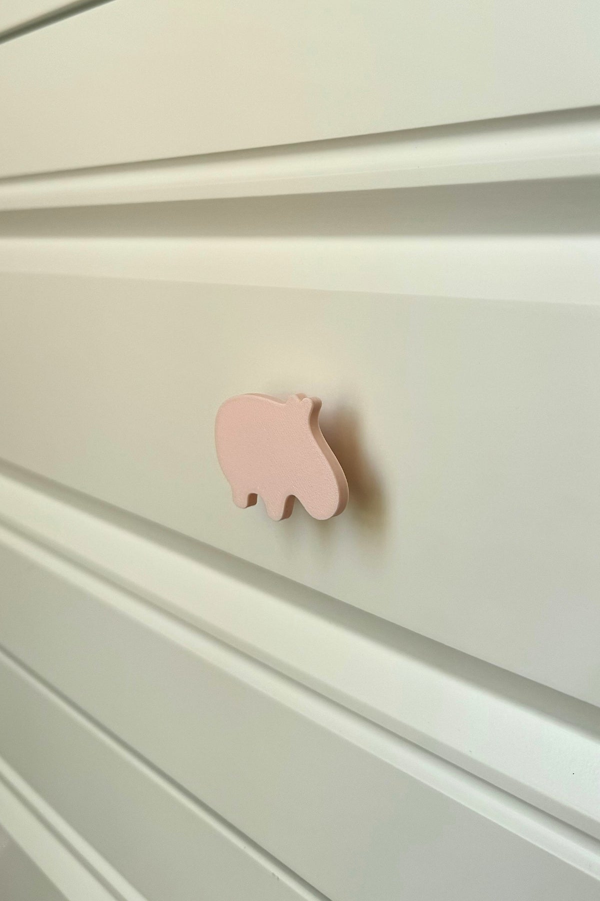 Pembe Hipopotam Dolap Kulpu - Çocuk Odası, Mutfak ve Banyo İçin Modern ve Dayanıklı Mobilya Kulp