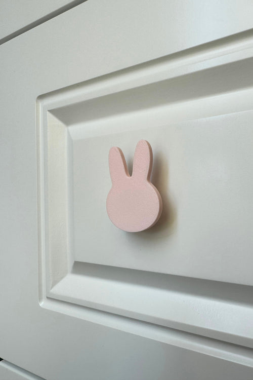 Pembe Tavşan Dolap Kulpu - Çocuk Odası, Mutfak ve Banyo İçin , Sevimli ve Dayanıklı Mobilya Kulp