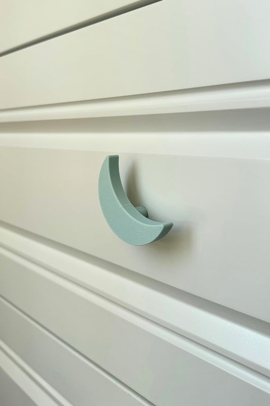 Mavi Ay Dolap Kulpu - Çocuk Odası, Mutfak ve Banyo İçin Şık ve Dayanıklı Mobilya Kulp