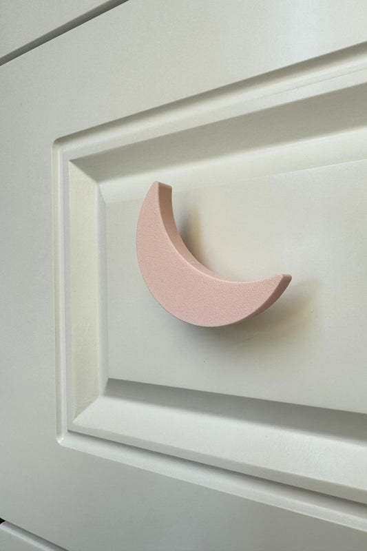 Pembe Ay Dolap Kulpu - Çocuk Odası, Mutfak Ve Banyo Için Şık , Dekoratif Ve Dayanıklı Mobilya Kulp
