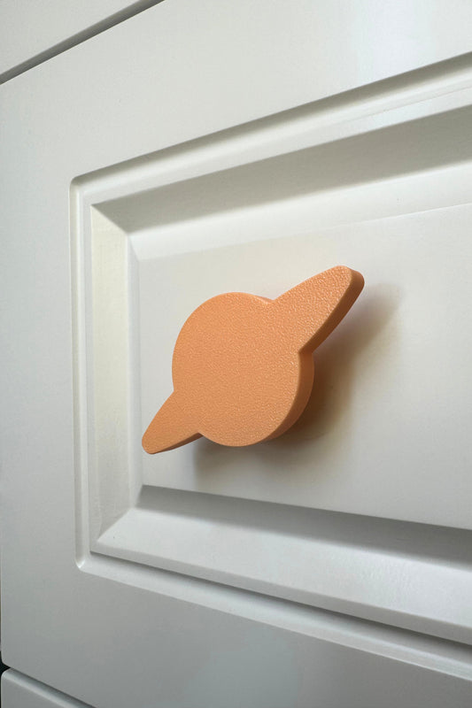 Turuncu Gezegen Dolap Kulpu - Çocuk Odası, Mutfak ve Banyo İçin Enerjik ve Dayanıklı Mobilya Kulp