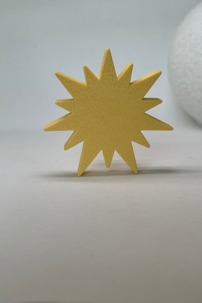 Sarı Güneş Dolap Kulpu - Çocuk Odası, Mutfak ve Banyo İçin Sıcak ve Dayanıklı Mobilya Kulp