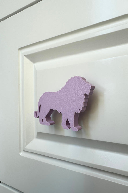 Mor Aslan Dolap Kulpu - Çocuk Odası, Mutfak ve Banyo İçin Eğlenceli ve Dayanıklı Mobilya Kulp