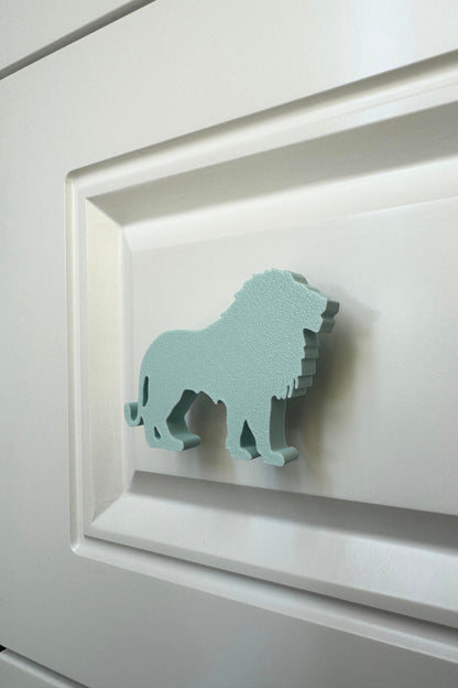 Mavi Aslan Dolap Kulpu - Çocuk Odası, Mutfak ve Banyo İçin Eğlenceli ve Dayanıklı Mobilya Kulp