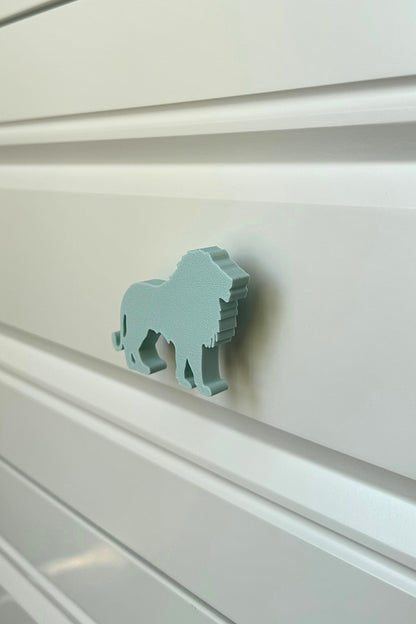 Mavi Aslan Dolap Kulpu - Çocuk Odası, Mutfak ve Banyo İçin Eğlenceli ve Dayanıklı Mobilya Kulp