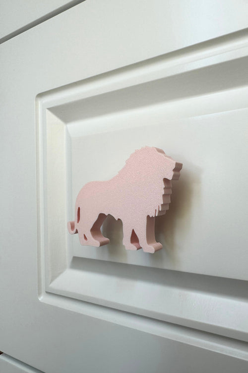 Pembe Aslan Dolap Kulpu - Çocuk Odası, Mutfak ve Banyo İçin Şık, Eğlenceli ve Dayanıklı Mobilya Kulp