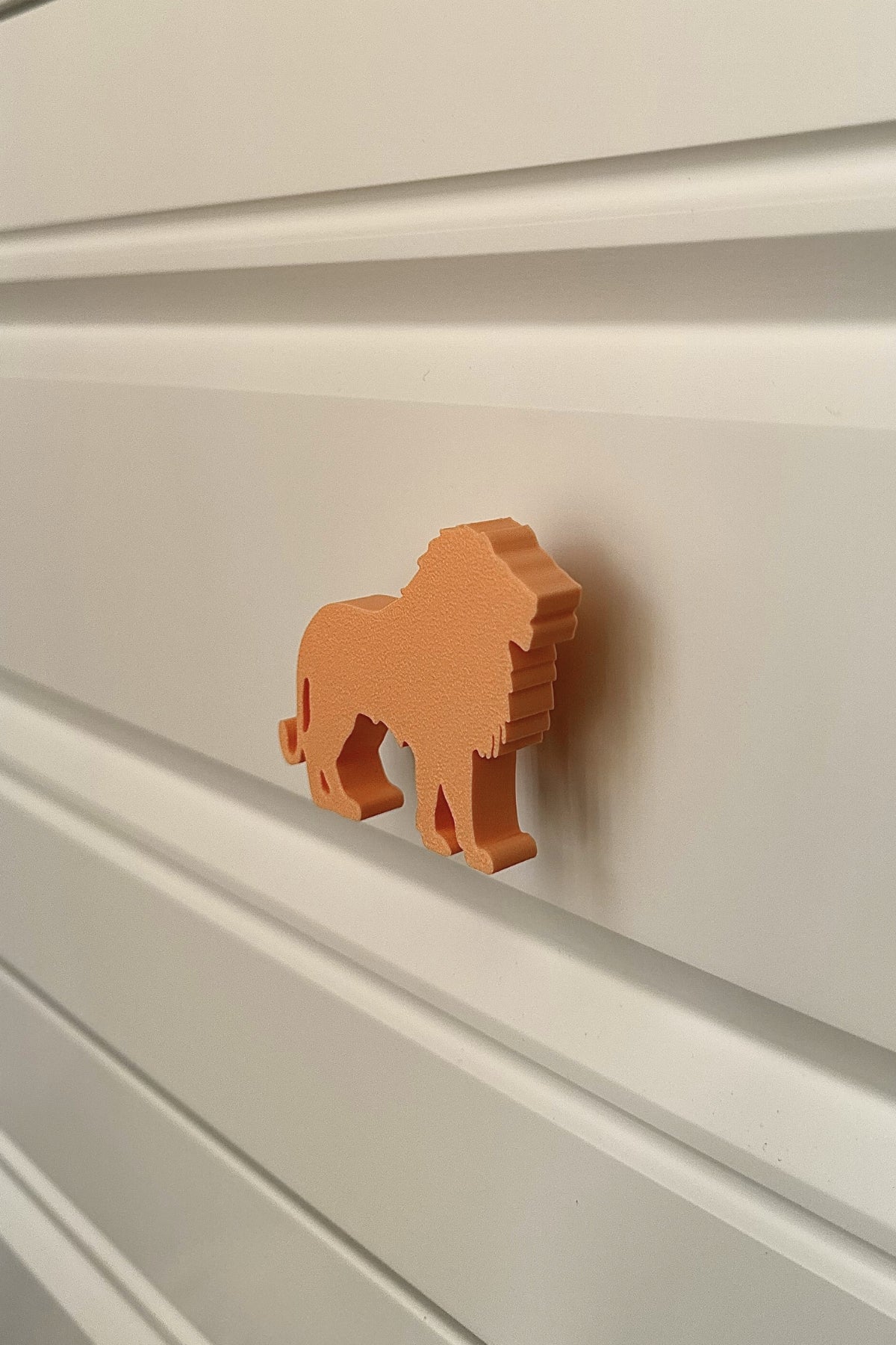 Turuncu Aslan Dolap Kulpu - Çocuk Odası, Mutfak ve Banyo İçin Canlı, Eğlenceli ve Dayanıklı Kulp