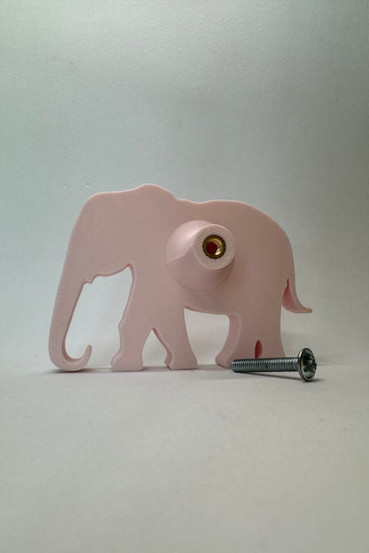 Pembe Fil Dolap Kulpu - Çocuk Odası, Mutfak ve Banyo İçin Modern, Şık ve Dayanıklı Mobilya Kulp