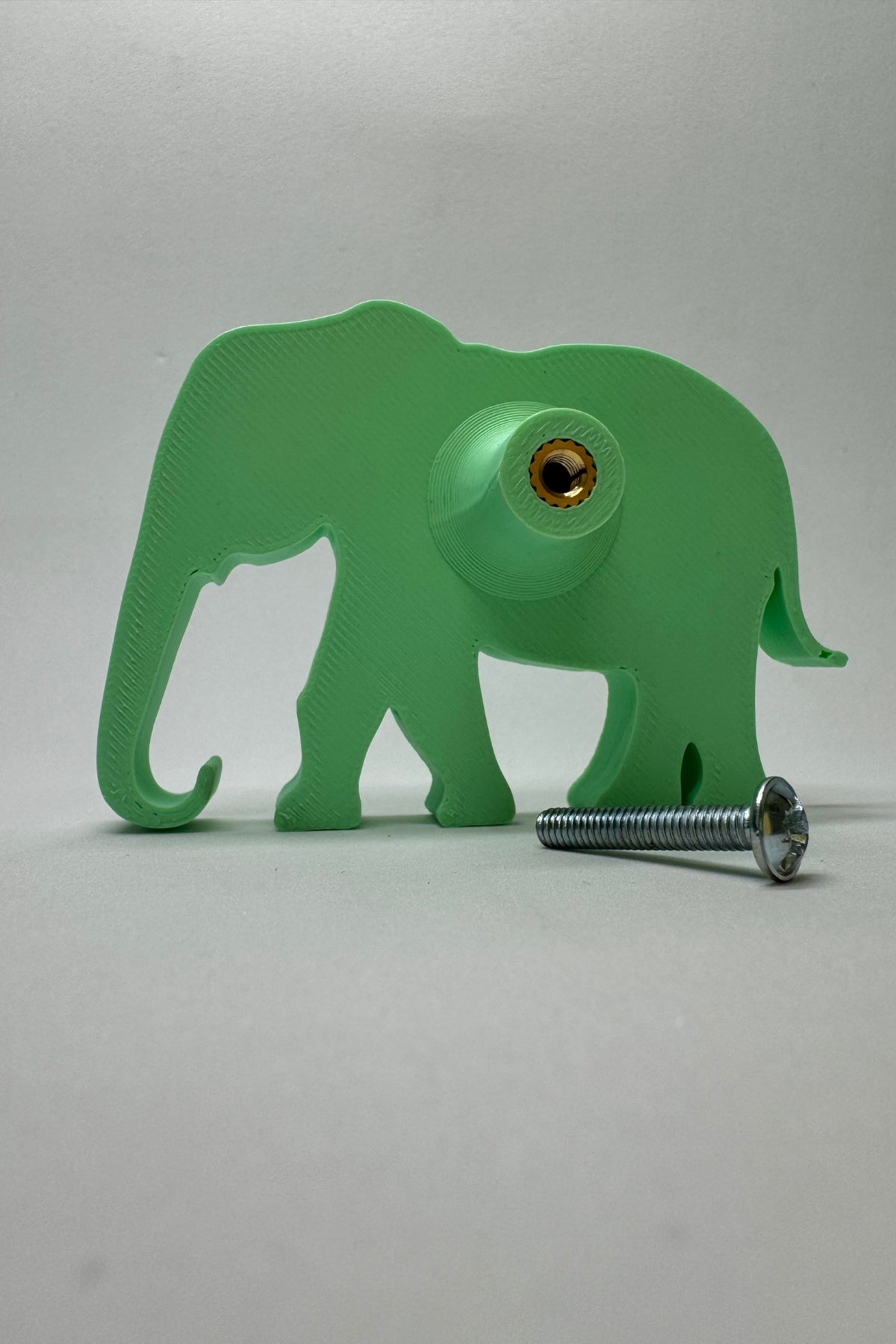 Yeşil Fil Dolap Kulpu - Çocuk Odası, Mutfak ve Banyo İçin Modern, Şık ve Dayanıklı Mobilya Kulp