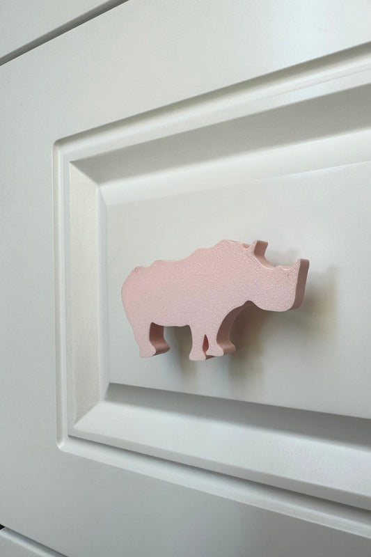 Pembe Gergedan Dolap Kulpu - Çocuk Odası, Mutfak ve Banyo İçin Modern, Şık ve Dayanıklı Mobilya Kulp