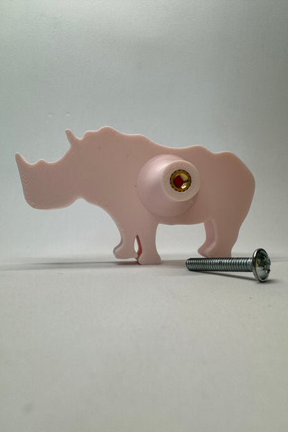 Pembe Gergedan Dolap Kulpu - Çocuk Odası, Mutfak ve Banyo İçin Modern, Şık ve Dayanıklı Mobilya Kulp