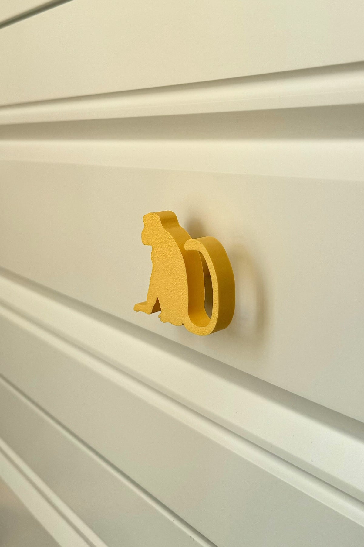 Sarı Maymun Dolap Kulpu - Çocuk Odası, Mutfak ve Banyo İçin Modern, Şık ve Dayanıklı Mobilya Kulp