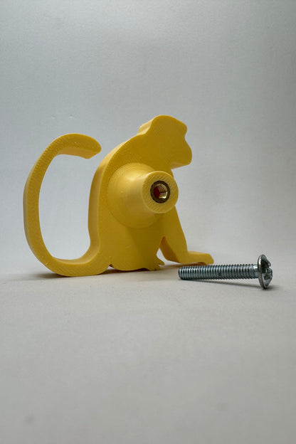 Sarı Maymun Dolap Kulpu - Çocuk Odası, Mutfak ve Banyo İçin Modern, Şık ve Dayanıklı Mobilya Kulp