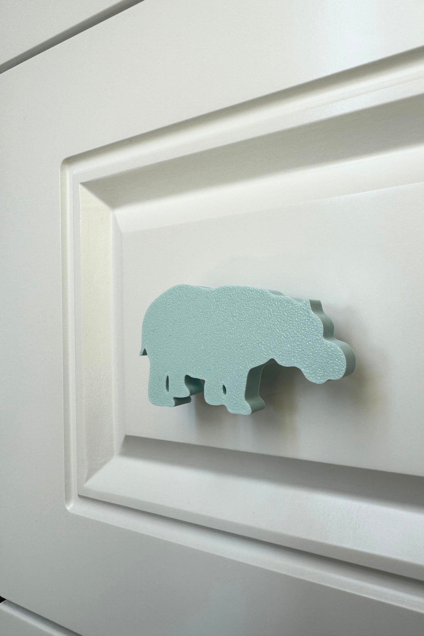 Mavi Hipopotam Dolap Kulpu - Çocuk Odası, Mutfak ve Banyo İçin Modern, Şık ve Dayanıklı Mobilya Kulp