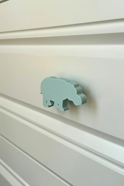 Mavi Hipopotam Dolap Kulpu - Çocuk Odası, Mutfak ve Banyo İçin Modern, Şık ve Dayanıklı Mobilya Kulp
