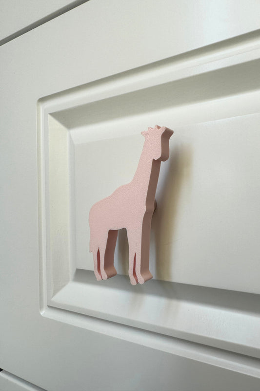 Pembe Zürafa Dolap Kulpu - Çocuk Odası, Mutfak ve Banyo İçin Modern, Şık ve Dayanıklı Mobilya Kulp