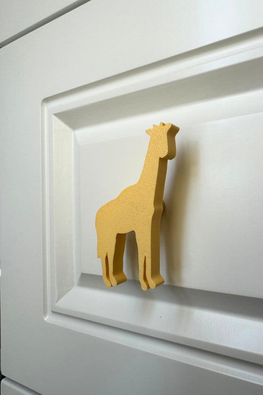 Sarı Zürafa Dolap Kulpu - Çocuk Odası, Mutfak ve Banyo İçin Modern, Şık ve Dayanıklı Mobilya Kulp